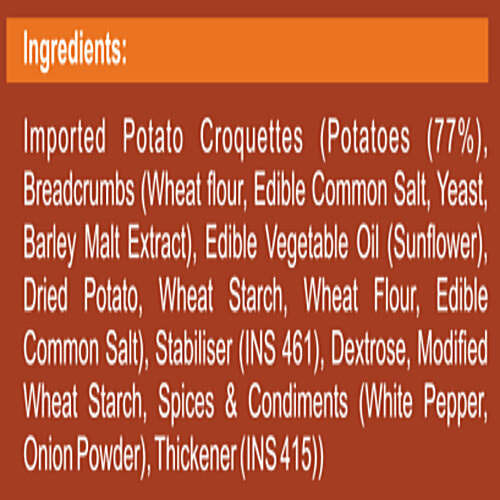 Iceland Potato Croquettes, 175 g  No Preservatives & No Trans Fat