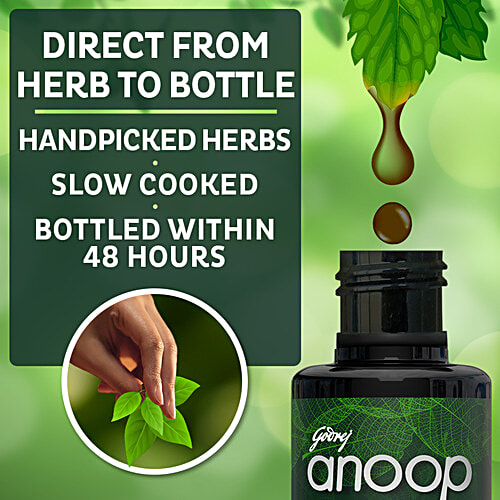 Godrej Anoop 100% Ayurvedic Anti Hair Fall Oil - Blacken & Strengthen Hair, 100% Natural, No Parabens & No Sulphates, 100 g No Parabens & No Sulphates
