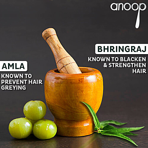 Godrej Anoop 100% Ayurvedic Anti Hair Fall Oil - Blacken & Strengthen Hair, 100% Natural, No Parabens & No Sulphates, 100 g No Parabens & No Sulphates