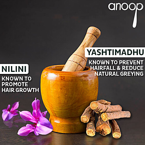 Godrej Anoop 100% Ayurvedic Anti Hair Fall Oil - Blacken & Strengthen Hair, 100% Natural, No Parabens & No Sulphates, 100 g No Parabens & No Sulphates