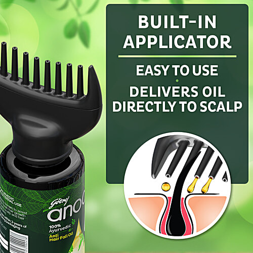 Godrej Anoop 100% Ayurvedic Anti Hair Fall Oil - Blacken & Strengthen Hair, 100% Natural, No Parabens & No Sulphates, 100 g No Parabens & No Sulphates