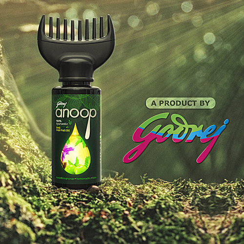 Godrej Anoop 100% Ayurvedic Anti Hair Fall Oil - Blacken & Strengthen Hair, 100% Natural, No Parabens & No Sulphates, 100 g No Parabens & No Sulphates