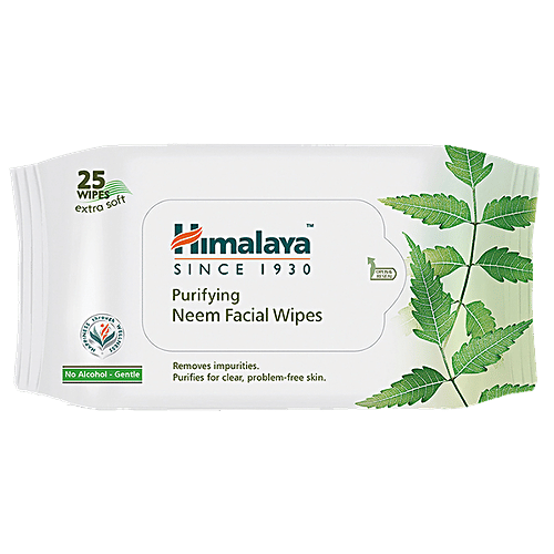 Himalaya Purifying Neem Facial Wipes, 25 pcs (Pack of 2) 
