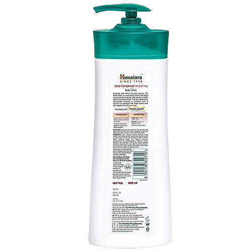 Himalaya Clear Complexion Brightening Body Lotion - Even Tone Skin, White Lily & Liquorice, 400 ml  