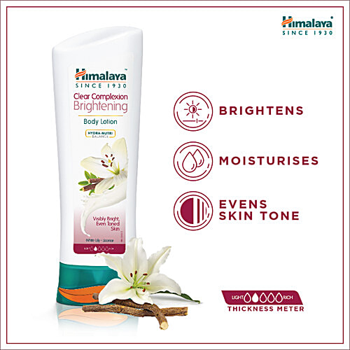 Buy Himalaya Clear Complexion Brightening Body Lotion Even Toned Skin, White Lily & Licorice