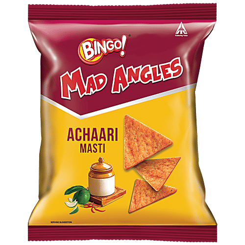 Buy Bingo Mad Angles Achaari Masti, Crunchy Triangle Chips, Perfect