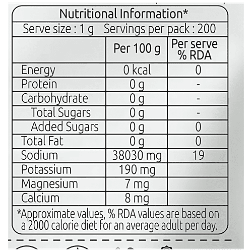 Lunn Black Salt - Fine Grain, 200 g Pouch Premium Quality
 No Anti Caking Agent
 Vegan