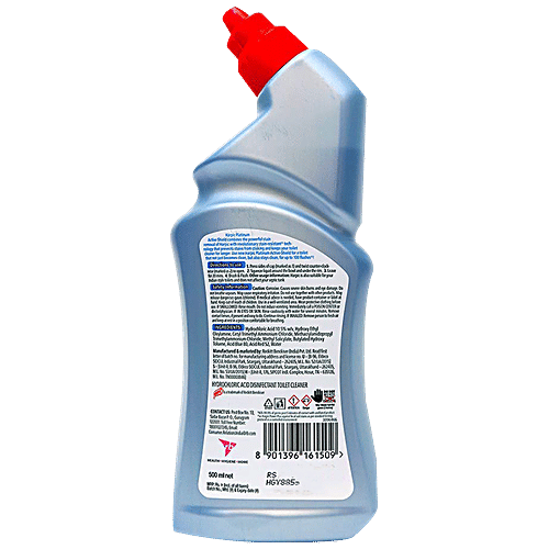 Harpic Platinum Active-Shield Disinfectant Toilet Cleaner Liquid - Marine, 500 ml  