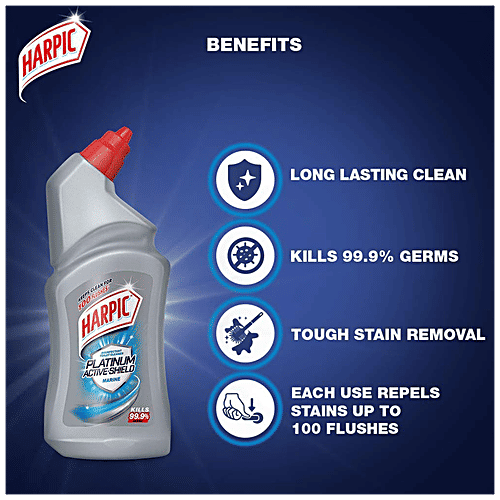 Buy Harpic Platinum ActiveShield Disinfectant Toilet Cleaner Liquid