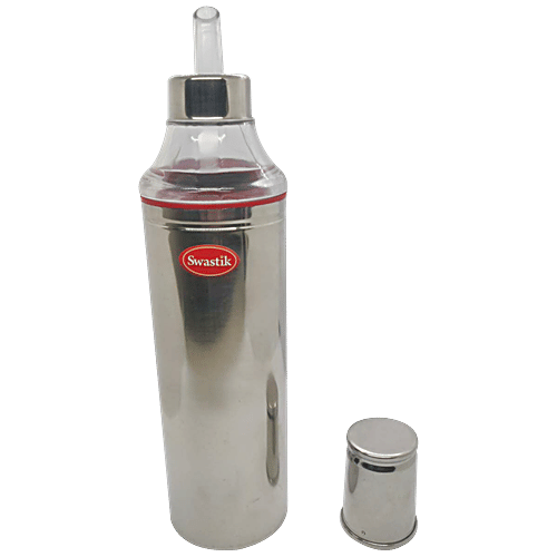 Swastik Steel Stainless Steel Oil Dispenser/Pourer/Can/Dropper/Bottle - Kitchen Queen, 1 L  