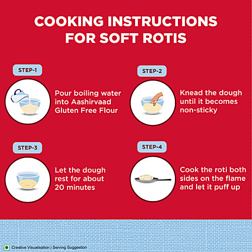 Aashirvaad Nature's Super Foods Gluten Free Flour For Chapati, 500 g Pouch Gluten Free,