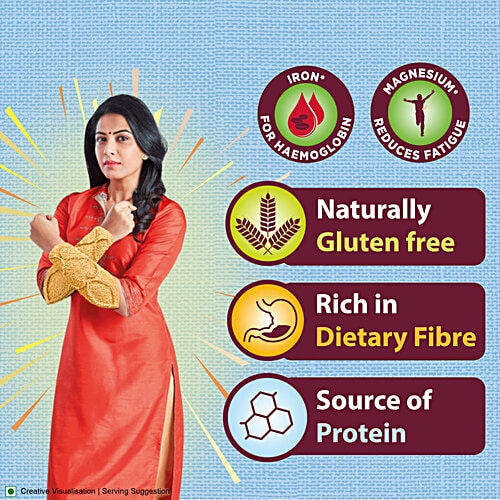 Aashirvaad Nature's Super Foods Gluten Free Flour For Chapati, 500 g Pouch Gluten Free,