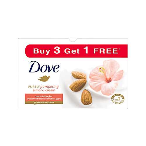 Dove Almond Cream Beauty Bathing Bar, 100 g Buy 3 Get 1 Free 