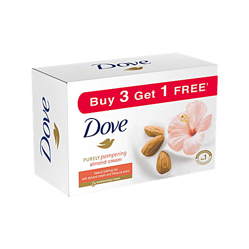 Dove Almond Cream Beauty Bathing Bar, 100 g Buy 3 Get 1 Free 