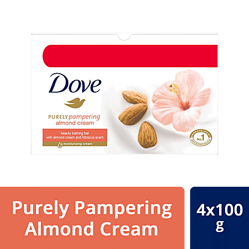 Dove Almond Cream Beauty Bathing Bar, 100 g Buy 3 Get 1 Free 