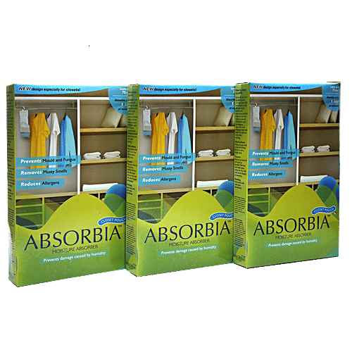 Absorbia  Moisture Absorber Family pack, 400 g (Pack of 3) 