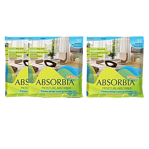 Absorbia  Moisture Absorber Refill Pack, 400 g (Pack of 3) 