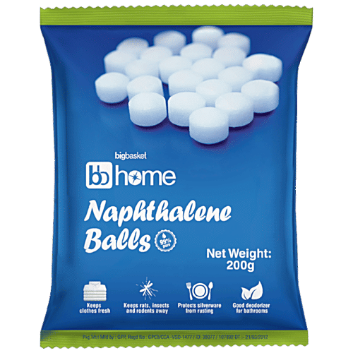 BB Home Naphthalene Balls, 200 g Pouch 