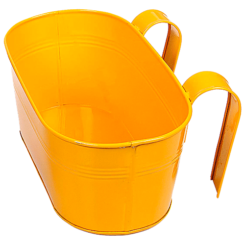 Klassic Rover Oval Shape Railing Planter - Yellow, Medium, 1 pc  High Quality