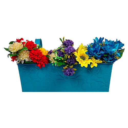 Buy Klassic Edge Rectangular Railing Planter Blue, Medium Online at Best Price of Rs 499