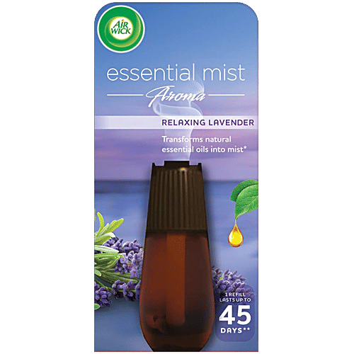 Airwick Essential Mist Relaxing Lavender Oil Diffuser Refill, 20 ml  Lasts Upto 45 Days