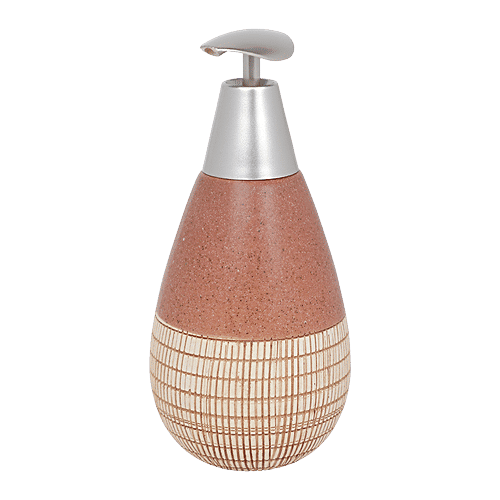Buy DP Lotion/Cream Soap Dispenser Ceramic, Brown & Beige, BB12732