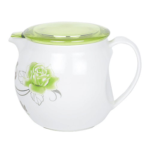 DP Pickle/Chutney Set Ceramic - Green & White BB603, 3 pcs  