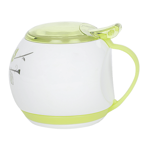 DP Pickle/Chutney Set Ceramic - Green & White BB603, 3 pcs  