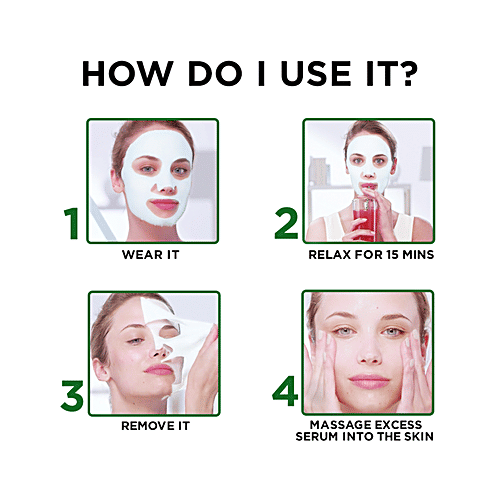 Garnier Skin Naturals Ageless White Face Serum Sheet Mask - Grape Seeds & Hyaluron, Red, 28 g