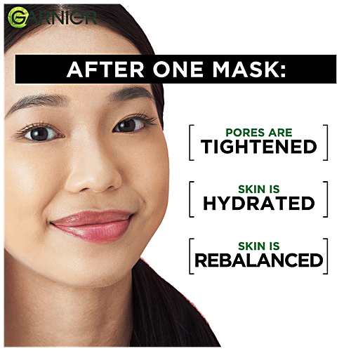 Garnier Pure Charcoal Black Serum Face Sheet Mask - For Oily Skin With Open Pores, 28 g  