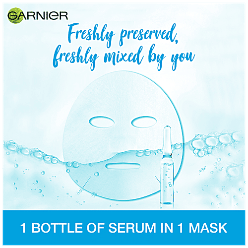 Garnier Skin Naturals Fresh Mix Vitamin C Booster Face Serum Sheet Mask - Blue, 33 g  