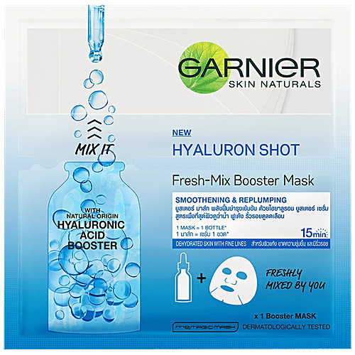 Buy Garnier Skin Naturals Fresh Mix Vitamin C Booster Face Serum Sheet Mask Blue Online at