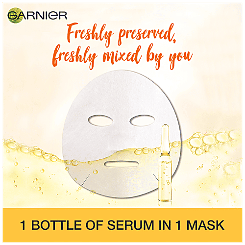 Garnier Skin Naturals Fresh Mix Vitamin C Booster Face Serum Sheet Mask - Orange, 33 g