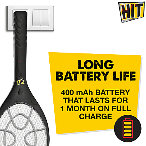 HIT Anti Mosquito Bat/Racquet - Rechargeable, With LED Light, 1 pc Insect Killer Bat, ABS Plastic