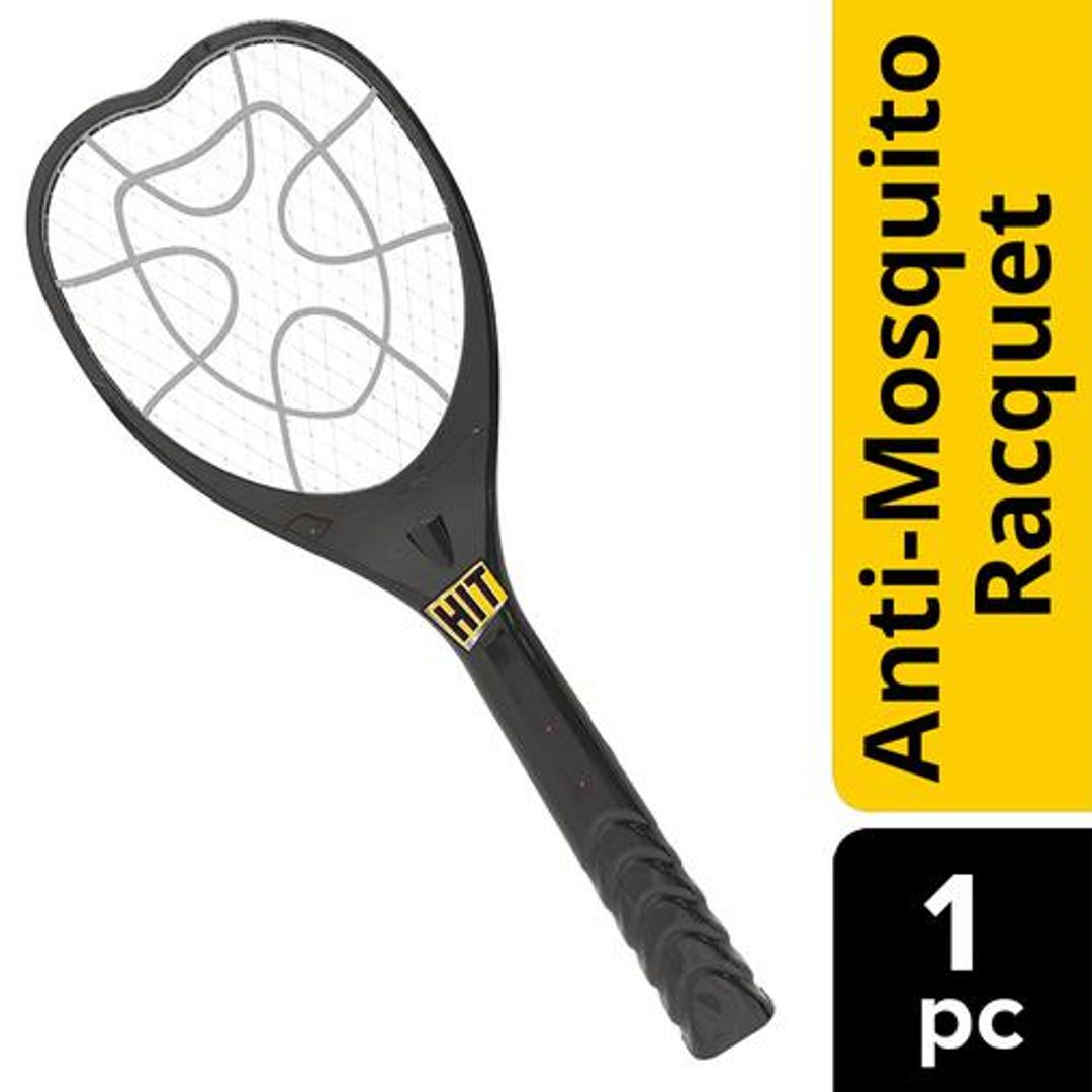 HIT Anti Mosquito Racquet - Rechargeable Insect Killer Bat With LED Light, 1 pc 