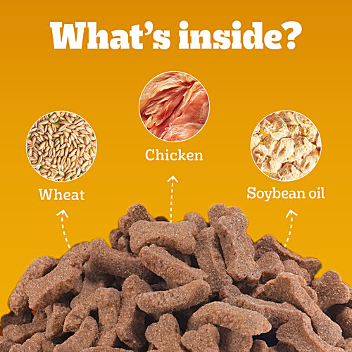 Pedigree Biscrok Biscuits Above 4 Months Dog Treats With Chicken, 900 g  Source of Calcium, Goodness of 15% Protein