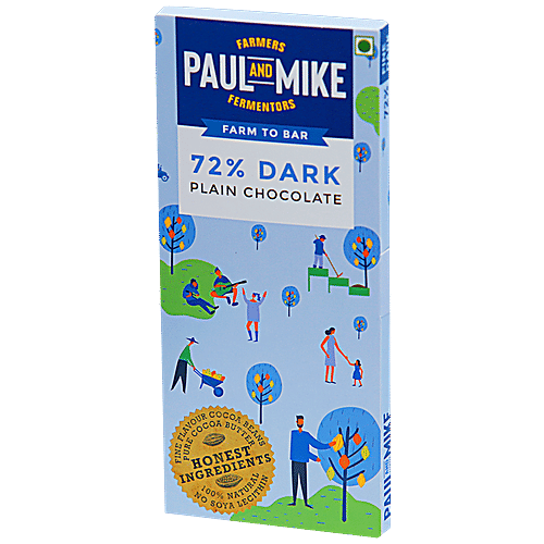Buy Paul And Mike 72 Plain Dark Chocolate Online at Best Price of Rs