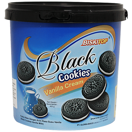 Buy Biskitop Black Cookies Vanilla Cream, Tea Time Companion Online