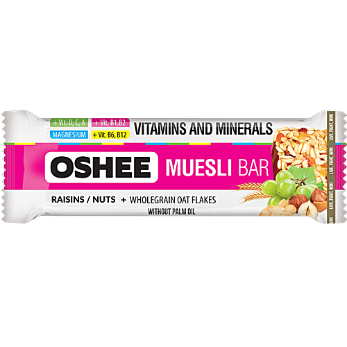 Buy OSHEE Vitamin Muesli Bar Raisins/Nuts + Whole Grain Oat Flakes