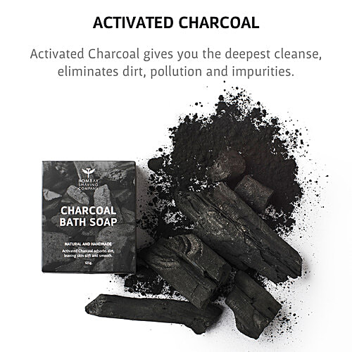 Bombay Shaving Company Charcoal Bath Soap, 125 g  
