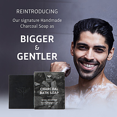 Bombay Shaving Company Charcoal Bath Soap, 125 g (Pack of 3) 