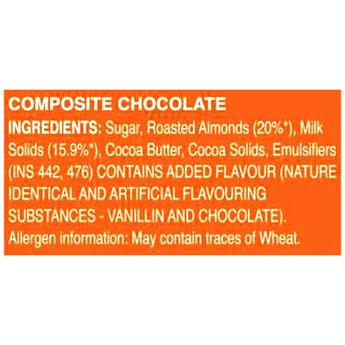 LuvIt Dairy Rich Roasted Almond Chocolate Bar, 39 g Pouch