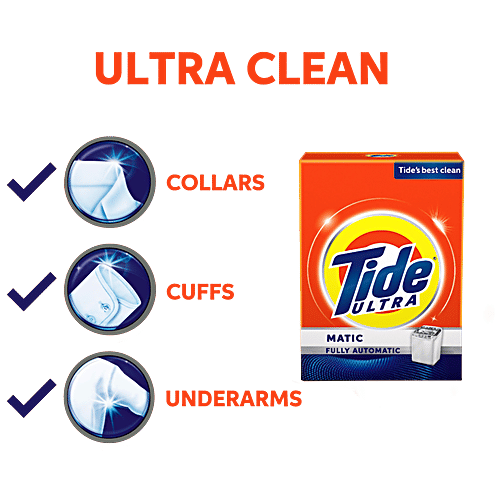 Tide Ultra Matic Fully Automatic Detergent Powder, 1 kg  Outstanding Cleaning