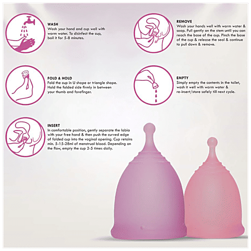 Buy ezy Large Period Cup For Medium Or Heavy Flow Post Child Birth, Above 25 Years Online at