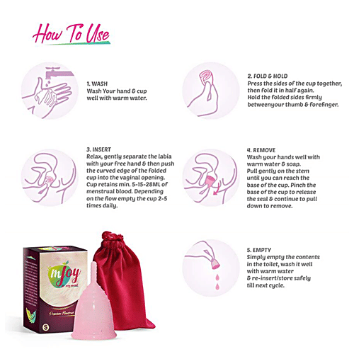 mJoy Premium Hygienic Small Period Cup - Reusable, Washable, Before Delivery Or Upto 25 Years, 1 pc Reusable, Washable