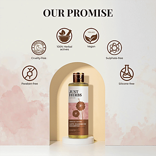 Buy Just Herbs Hibiscus & Vetiver Anti Dandruff Shampoo Online at Best Price of Rs 486.50