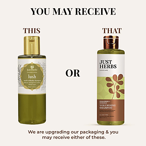Buy Just Herbs Fenugreek & Shikakai Volumising Shampoo Online at Best Price of Rs 468.75 bigbasket