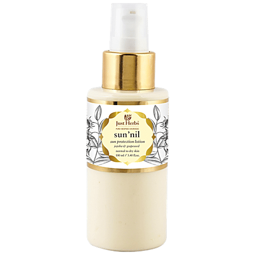 Buy Just Herbs sun'nil Sun Protection Lotion Normal to Dry Skin, Jojoba & Grape Seed Online at