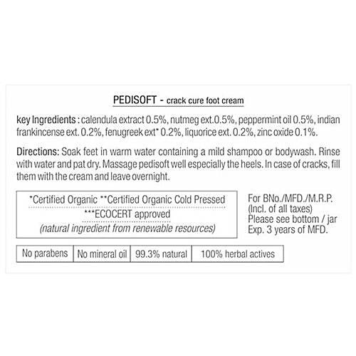 Just Herbs Pedisoft Crack Cure Foot Cream With Calendula & Peppermint, 50 g