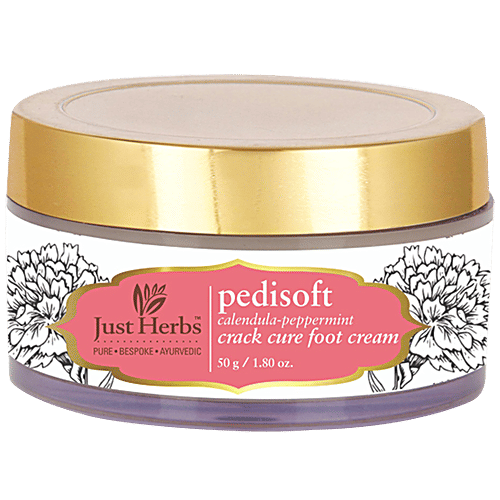 Just Herbs Pedisoft Crack Cure Foot Cream With Calendula & Peppermint, 50 g